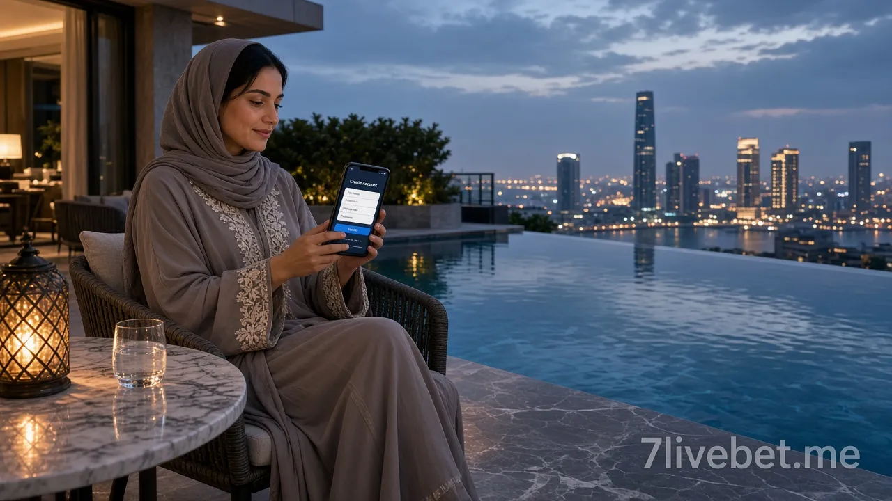 ثبت نام لایو بت از موبایل در محیطی آرام